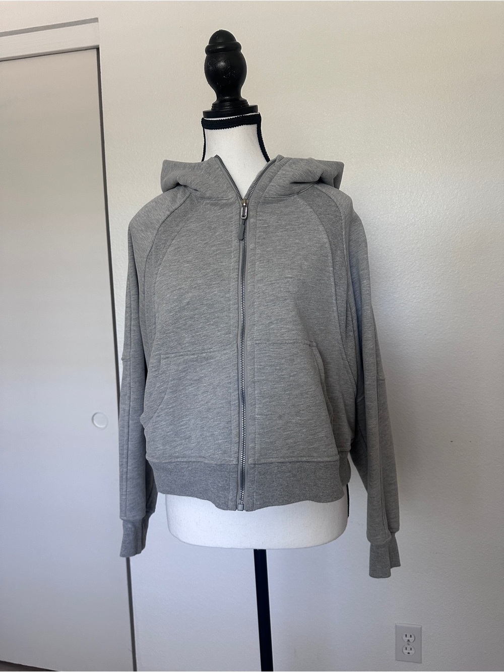 Men's Grey Zip-Up Hoodie Sweater